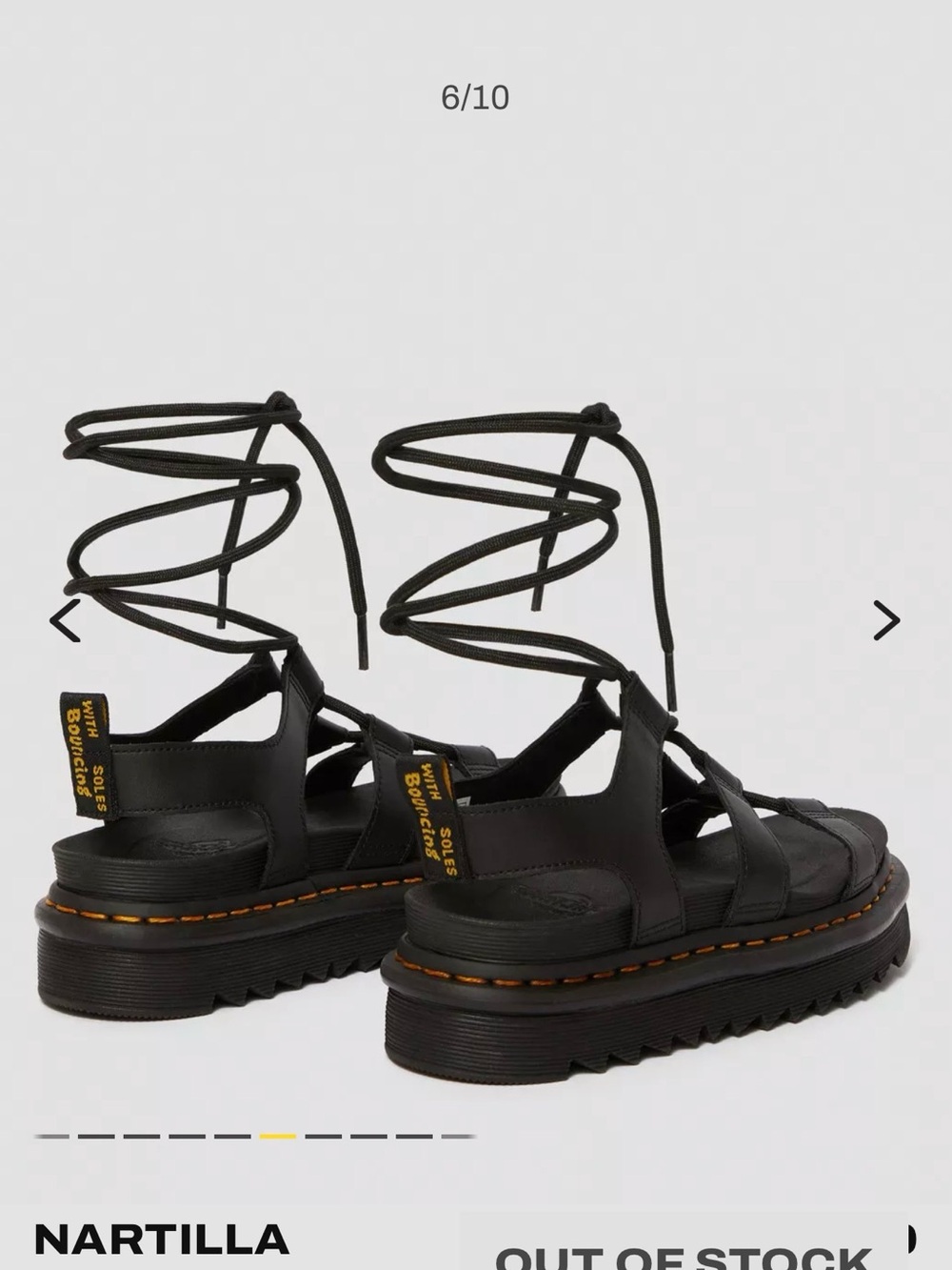 Dr. Martens Black Leather Platform Gladiator Sandals - Picture 7 of 14